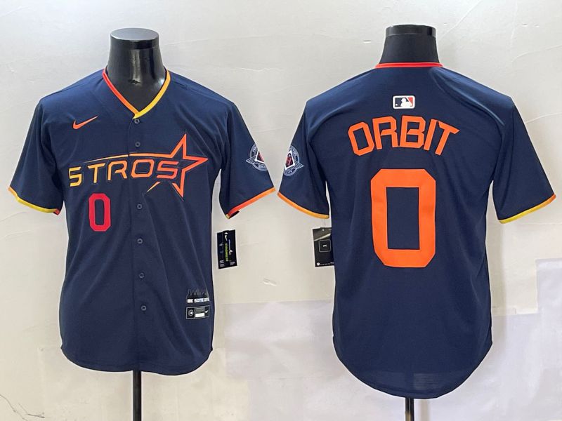 Men Houston Astros #0 Orbit Drak Blue Three generations Joint Name 2025 Nike MLB Jersey style 10